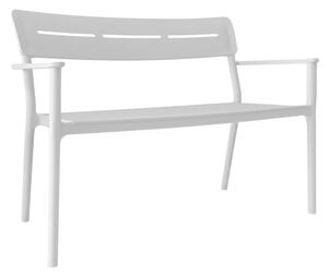 Banca pentru doua persoane Cadrin, Alb, 60x117x83 cm
