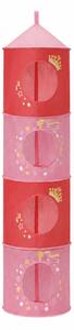 Cos suspendat pentru jucarii PRINCESS 120x30 cm, roz/rosu
