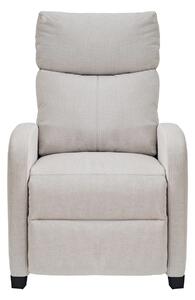 Fotoliu de relaxare, Spatar Rabatabil 135°, Suport picioare extensibil, Material textil, Bej Barrel-03