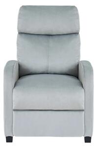Fotoliu de relaxare, Spatar Rabatabil 135°, Suport picioare extensibil, Catifea, Gri Velvet-39