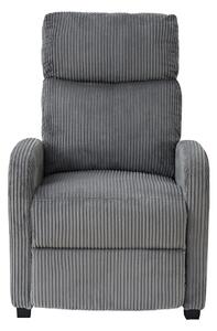 Fotoliu de relaxare, Spatar Rabatabil 135°, Suport picioare extensibil, Material textil Corduroy, Gri 033-25