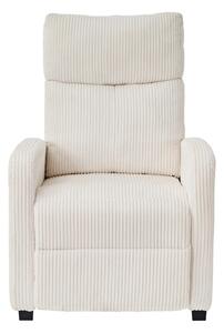 Fotoliu de relaxare, Spatar Rabatabil 135°, Suport picioare extensibil, Material textil Corduroy, Bej 033-1
