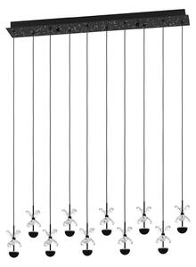 Lustră Pendul Stars of Light, Pianopoli, reglabil, Negru, Sala de mese, Metal, Design