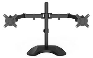 Suport Monitor Dublu de Birou Ergonomic – Stabilitate, Flexibilitate și Design Premium, Negru