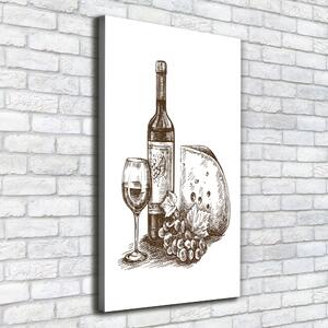 Imprimare tablou canvas Vin și gustări