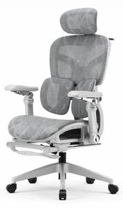 AEROMAX PRO SLIDING Scaun ergonomic, Sezut Translatie, cotiere 6D, Tetiera 3D, Suport lombar dublu ajustabil, Suport picioare, Umeras, Full Mesh, Gri