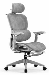 Scaun ergonomic, Sezut Translatie, cotiere 9D, tetiera 6D, suport lombar reglabil, spătar reglabil inaltime, pivotant, suport picioare, Gri