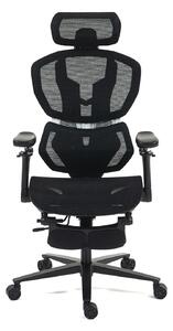 RESIGILAT- ErgoMesh X863 Scaun ergonomic, Sezut Translatie, cotiere 6D, Tetiera 3D, Suport lombar automat, Suport picioare, Baza Aluminiu, Full Mesh, Negru