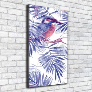 Tablouri tipărite pe pânză frunze de palmier și păsări