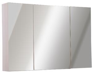 Kleankin Dulăpior de Perete pentru Baie, Mobilă cu 3 Uși cu Oglindă, 90x60x13,5 cm, Lemn | Aosom Romania