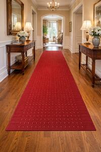 Traversa Antiderapanta Hol Bucatarie, Model Stanford Red Cream, Rosu 100 x 500