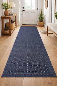 Traversa Antiderapanta Hol Bucatarie, Model Stanford Blue Sugar, Albastru 100 x 800