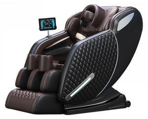 Fotoliu masaj IGNIUS, AI Voice, Incalzire, Bluetooth, Tableta ecran tactil color, Zero Gravity, 2 Boxe, Moduri Automate, Reglarea intensității masajului, Piele PU Premium, Negru