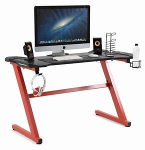 Birou gaming SIG 03R, sistem iluminare LED, bază metalică în formă de Z, picioare reglabile, 120x60x76 cm