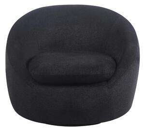 Fotoliu Rotativ – Fotoliu Modern și Confortabil pentru Living, Material Textil, stofa Aragon, Negru