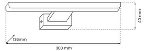 Aplică LED pentru tablouri PINTO LED/7W/230V aurie