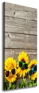 Tablouri tipărite pe pânză Sunflowers ochelari