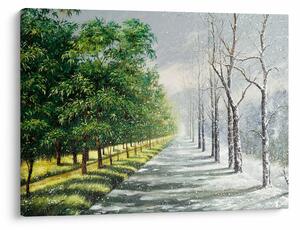 Tablou - Iarna versus vara (70x50 cm)