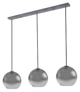 Lustră Pendul Lucande, Brillar, reglabil, Gri, Camera de zi, Sticlă, Modern