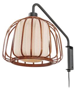 Lampă de perete Lindby, Davella, Lemn, Camera de zi, Bamboo, Scandinavă