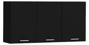 Corp haaus Ebru, 3 Usi, Negru, 120 x 30 x 60 cm