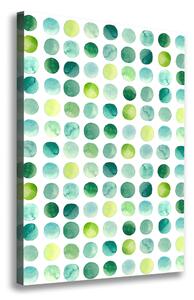 Tablou pe pânză canvas puncte verzi