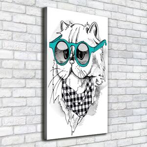 Print pe canvas Cat cu ochelari