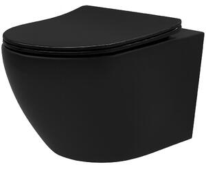 Vas WC suspendabil Rea Carlo Mini Tornado NF BLACK MATT