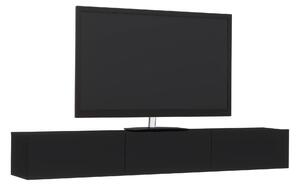 Comoda haaus Elba, Negru, 180 x 30 x 25 cm