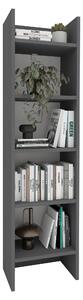 Biblioteca haaus Neda, 5 Polite, Antracit, 53 x 35 x 198 cm