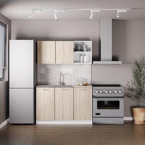 Set haaus Ara, Stejar Sonoma/Alb, L 120 cm