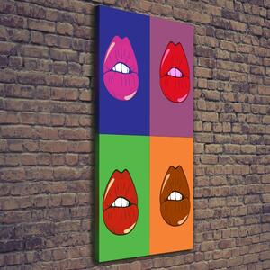 Tablouri tipărite pe pânză buzele colorate