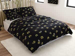 Lenjerie de pat din microfibra FOUR LEAF CLOVER negru Dimensiune lenjerie de pat: 70 x 90 cm | 140 x 220 cm