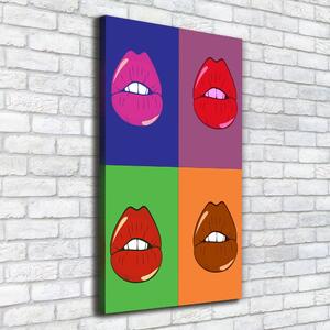 Tablouri tipărite pe pânză buzele colorate