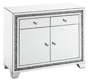 Comoda ATLANTA, alb/crom, 100x40x80 cm