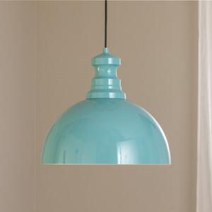 Opviq Lampă suspendată Kure, turcoaz, metal, Ø 40 cm E27, reglabil, Albastru, Bucătărie, Metal, Modern