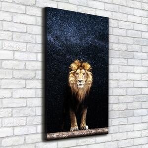 Pictură pe pânză Leul pe fondul de stele