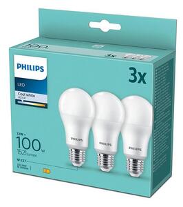 SET 3x Bec LED Philips A60 E27/13W/230V 4000K