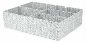 Organizator pentru haine și accesorii Compactor Toronto, 5 compartimente, alb-gri