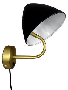 Lampă de perete Dyberg Larsen, Oulu, Auriu / Alamă, Camera de zi, Metal, Design