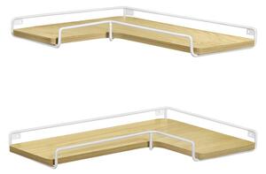 Set 2 rafturi de colt Vasagle Maro 40x29x4 cm