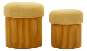 Mauro Ferretti Puff cu Depozitare Set 2 Buc cm Ø 42x44-35x36 | Aosom Romania