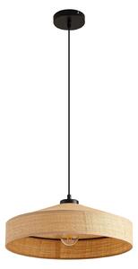 Lustră Pendul Lindby, Haldor, reglabil, Bej, Camera de zi, Lemn, Scandinavă