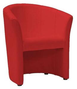 Fotoliu TM-1, rosu/negru, piele ecologica/plastic, 67x60x76 cm