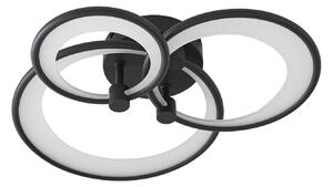 Plafoniere Lindby, Sorma, reglabil, Negru, Camera de zi, Metal, Modern