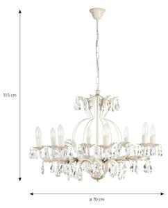 ONLI - Lustră pe lanț TERESA 8xE14/6W/230V crem/patină