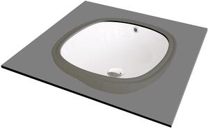 Deante Alpinia, chiuvetă ceramică sub blat 380x380x192 mm, albă, CGA_6U4U