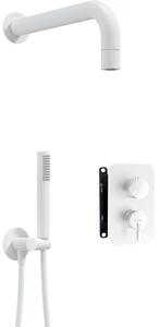 Deante Box, set de duș încastrat cu corp BOX și cap de ploaie mic, alb, BXYZAQSM