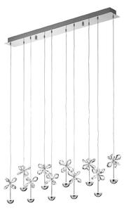 Lustră Pendul Stars of Light, Pianopoli, reglabil, Metalic, Sala de mese, Oțel inoxidabil, Design