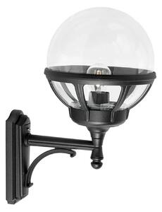 Lampa de perete exterior Bologna Up transparentă/neagră